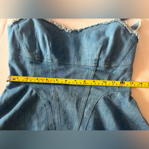 Intermix denim bustier top in size P - Picture 6 of 8